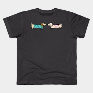 Couple of dachshunds Kids T-Shirt